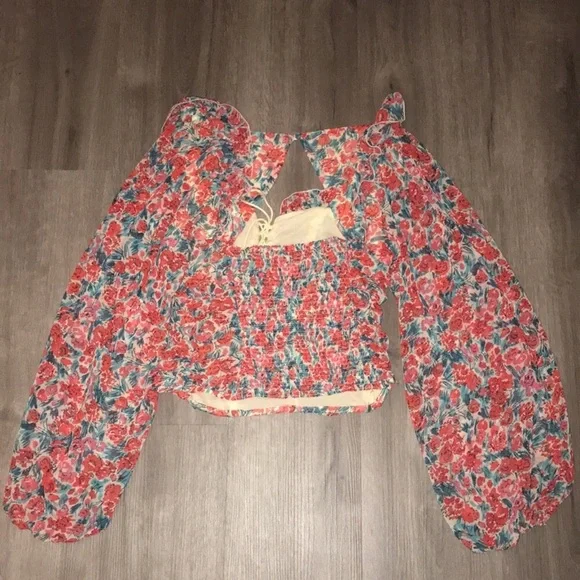 Free people mabel printed blouse